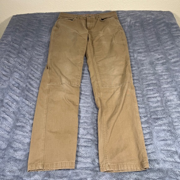 Eddie Bauer Other - Eddie Bauer Mens 34x34 Double Knee Work Pants Brown Cotton Blend Stretch AN875